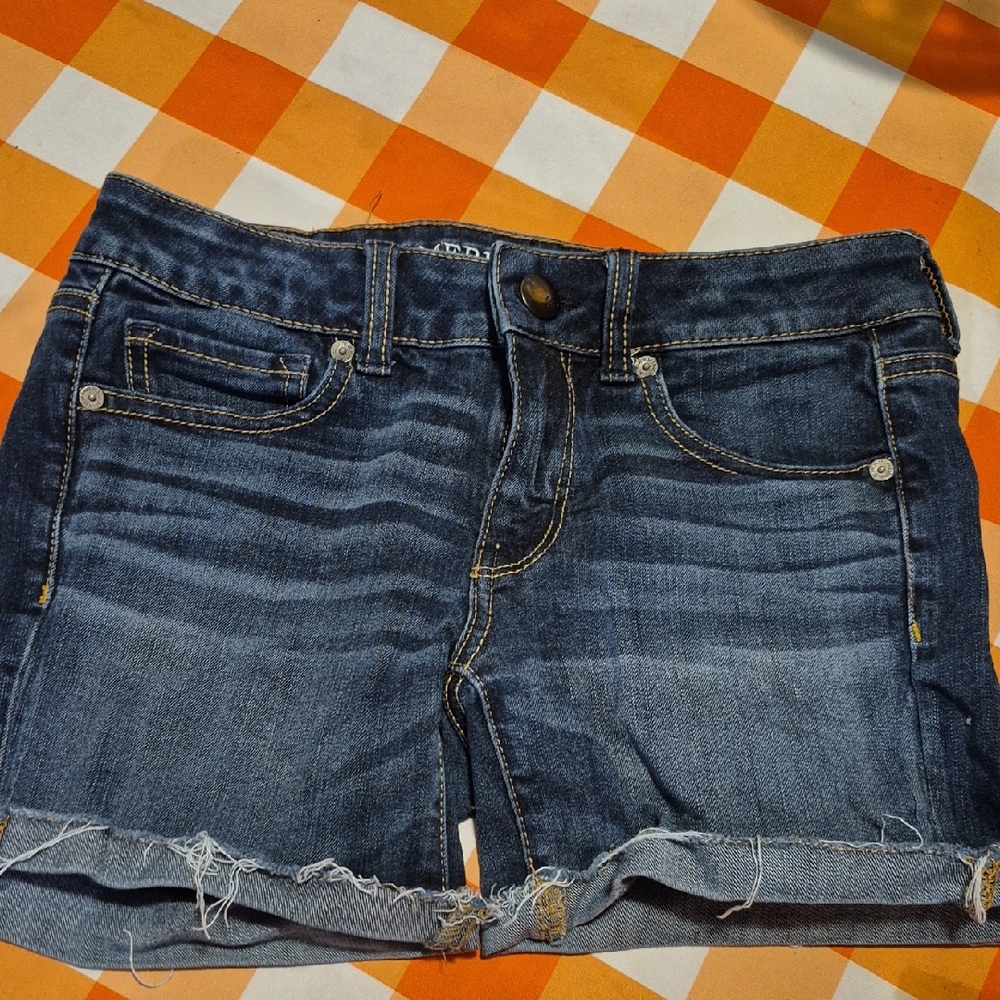 American Eagle Outfitters Blue Jean Shorts Casual Distressed